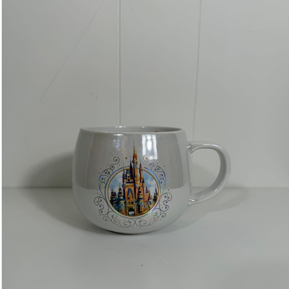 Disney World 50th Anniversary Iridescent Cinderella Castle Mug 21oz Stoneware - Picture 2 of 7